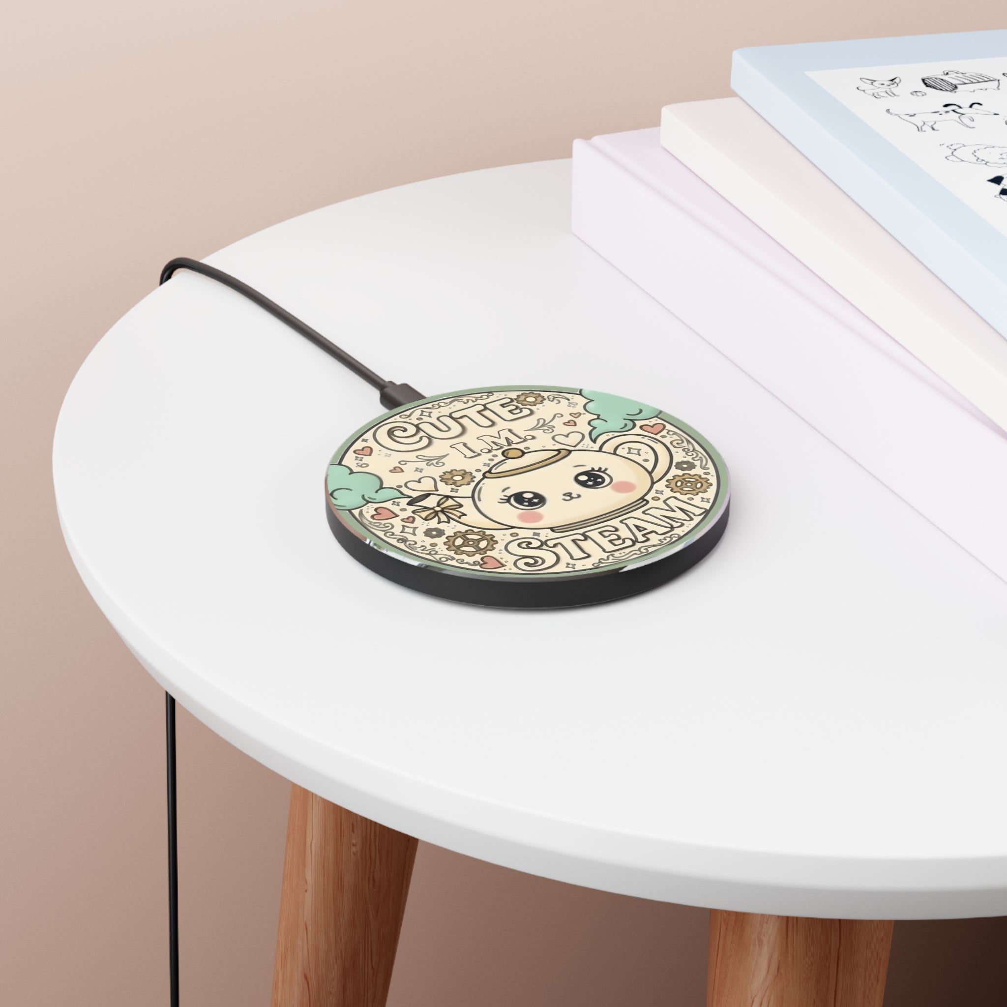 Cute I.M. Steam Cute Kawaii Wireless Charger