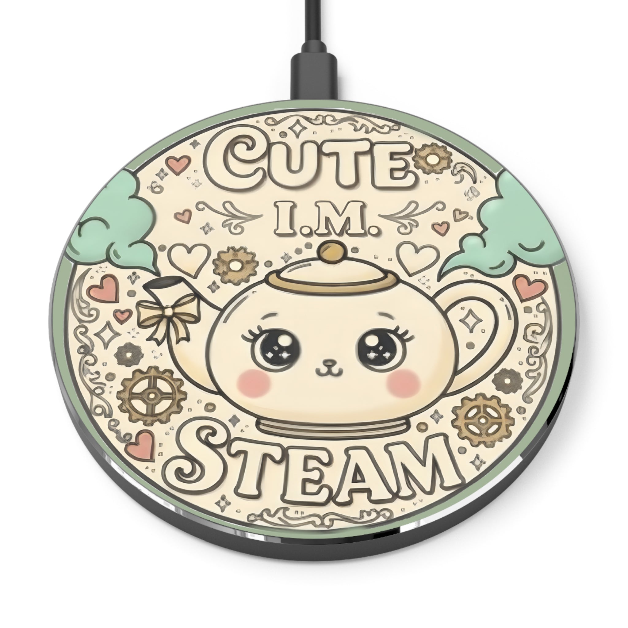 Cute I.M. Steam Cute Kawaii Wireless Charger
